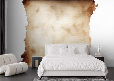 old paper scroll isolated on transparent background Remove png, Clipping Path, pen tool Wall mural