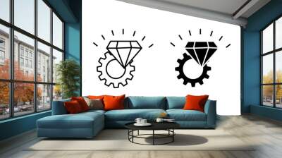 Operational excellence icon set. vector illustration Wall mural