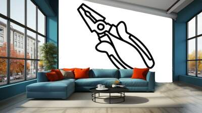 Pliers Outline Icon, Vector illustration Wall mural