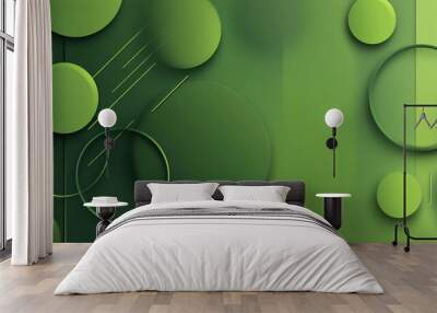 Green gradient geometric
, banner background. dark green gradation. premium. slash effect. Wall mural