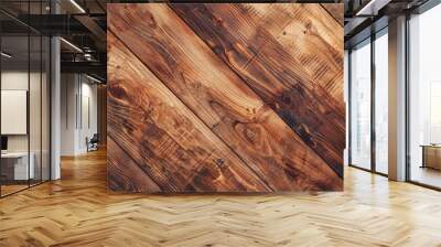 Wood decay with wood termites,Old grunge dark textured wooden background. Maple wood texture, wooden panel background. Wall mural