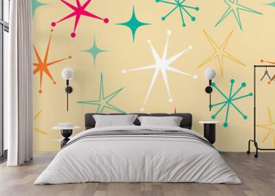 retro style starry pattern Wall mural