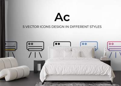 ac icons set vector illustration. vector stock, Wall mural