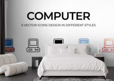 computer icons set vector illustration. vector stock, Wall mural