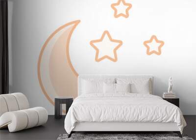 Crescent Moon vector icon Wall mural