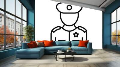 Soldier icon vector stock illustration Wall mural