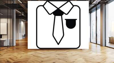 Uniform icon isolate white background vector stock illustration Wall mural