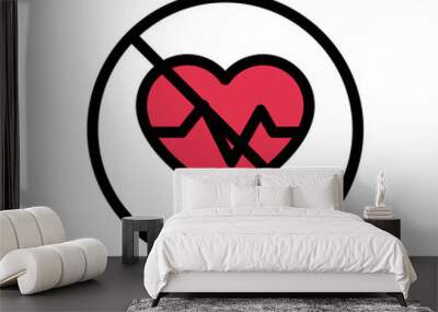 banned heart pulse Wall mural