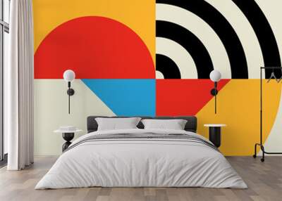 Abstract, geometric modern pattern block or shape Wall mural