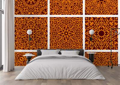 arabic seamless ornamental pattern backgrounds Wall mural