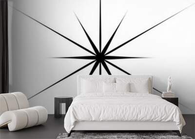 Brutalism graphic element, retro geometric symbol Wall mural