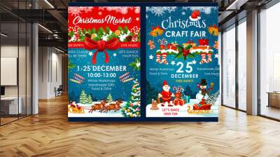 Christmas fair decoration vector posters Wall mural