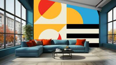 Colorful, graphic modern pattern shape or element Wall mural