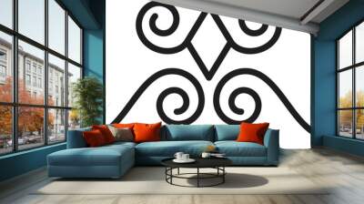 Decorative outline wine vine vector ornament line Wall mural