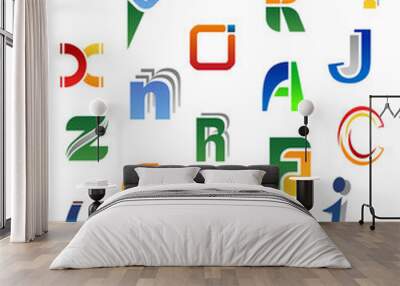 Full alphabet symbols Wall mural