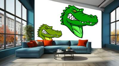 Green wild alligator Wall mural