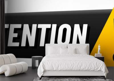 Important information attention exclamation mark Wall mural