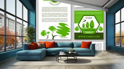 Landscape design business banner template set Wall mural