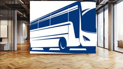 Passenger tour bus emblem, sprinter transport sign Wall mural