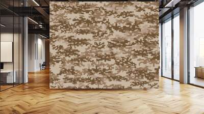 Pixel desert sand camouflage seamless pattern Wall mural