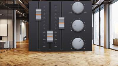 Sound mixer, music record app interface icon Wall mural