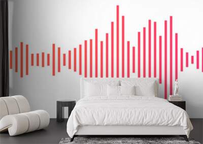 Voice, music and sound recognition scale isolated Wall mural