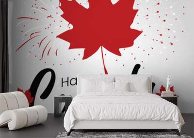 canada day wishing post design vector file Wall mural