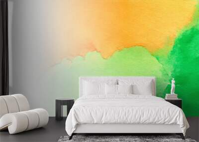 watercolor background, tricolor , indian independence day, republic day, background  Wall mural