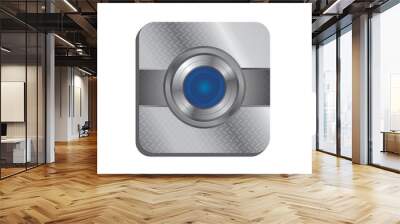 camera video media interface button Wall mural