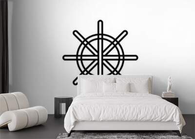 flower star sign symbol design illustration Wall mural