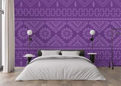 purple native american ethnic pattern Wall mural