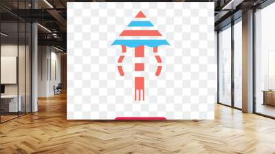 Kite vector icon isolated on transparent background, Kite logo design Wall mural