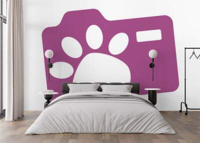 paw camera photo photography photographer photographic image vector icon Wall mural