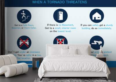 tornado safety  Wall mural