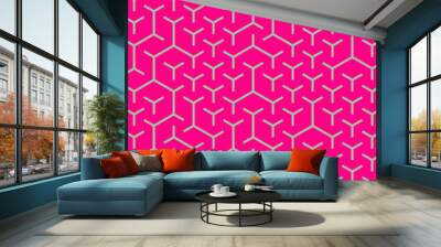  Hexagonal Maze pattern abstract illustration Wall mural