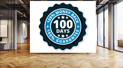 100 Days Money Back illustration Wall mural