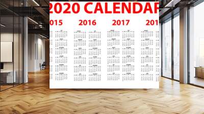 2013-2020 calendar grids Wall mural