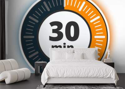 30 minutes time timer illustration Wall mural