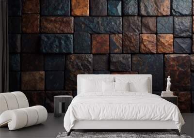 Background Natural raw Stones. AI generated illustration Wall mural