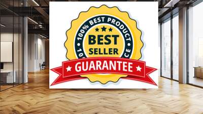 Best Seller label illustration Wall mural