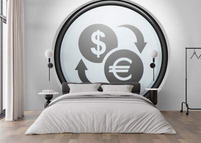 Dollar Euro currency exchange Wall mural