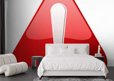 Exclamation danger sign Wall mural