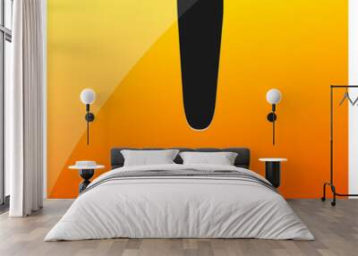 Exclamation danger sign Wall mural