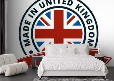 Made in United Kingdom label illustration Wall mural