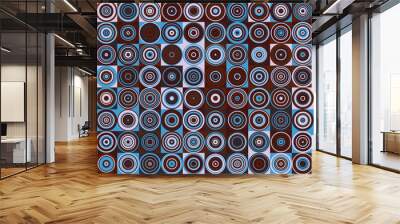 Pattern with random colored Circles Generative Art background illustration Wall mural