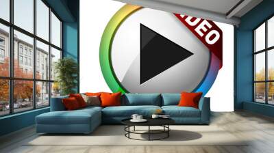 Play button illustration Wall mural