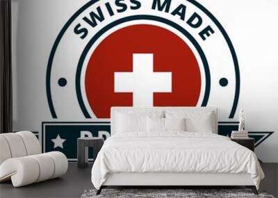 Product Swiss Made (Made in Switzerland) illustration Wall mural