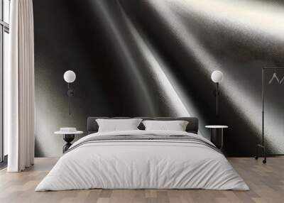 Smooth elegant dark grey silk or satin texture can use as abstract background. Luxurious background design Wall mural