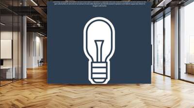 Blue line Light bulb with concept of idea icon isolated on blue background. Energy and idea symbol. Inspiration concept. Vector Wall mural