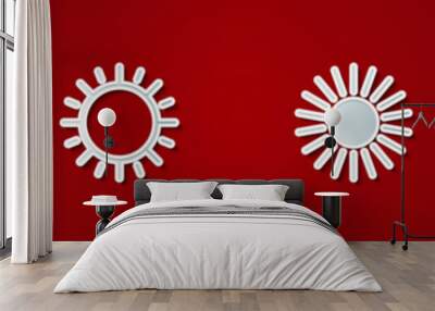 Set Sunset, , and Eclipse of the sun icon. Vector Wall mural